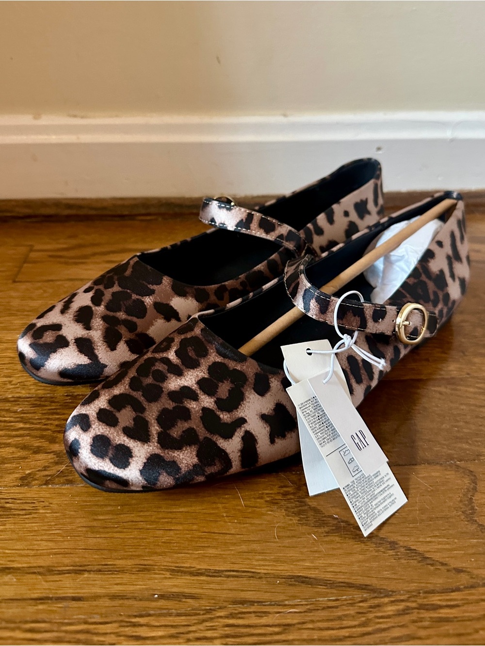 GAP Leopard Print Mary Jane Flats